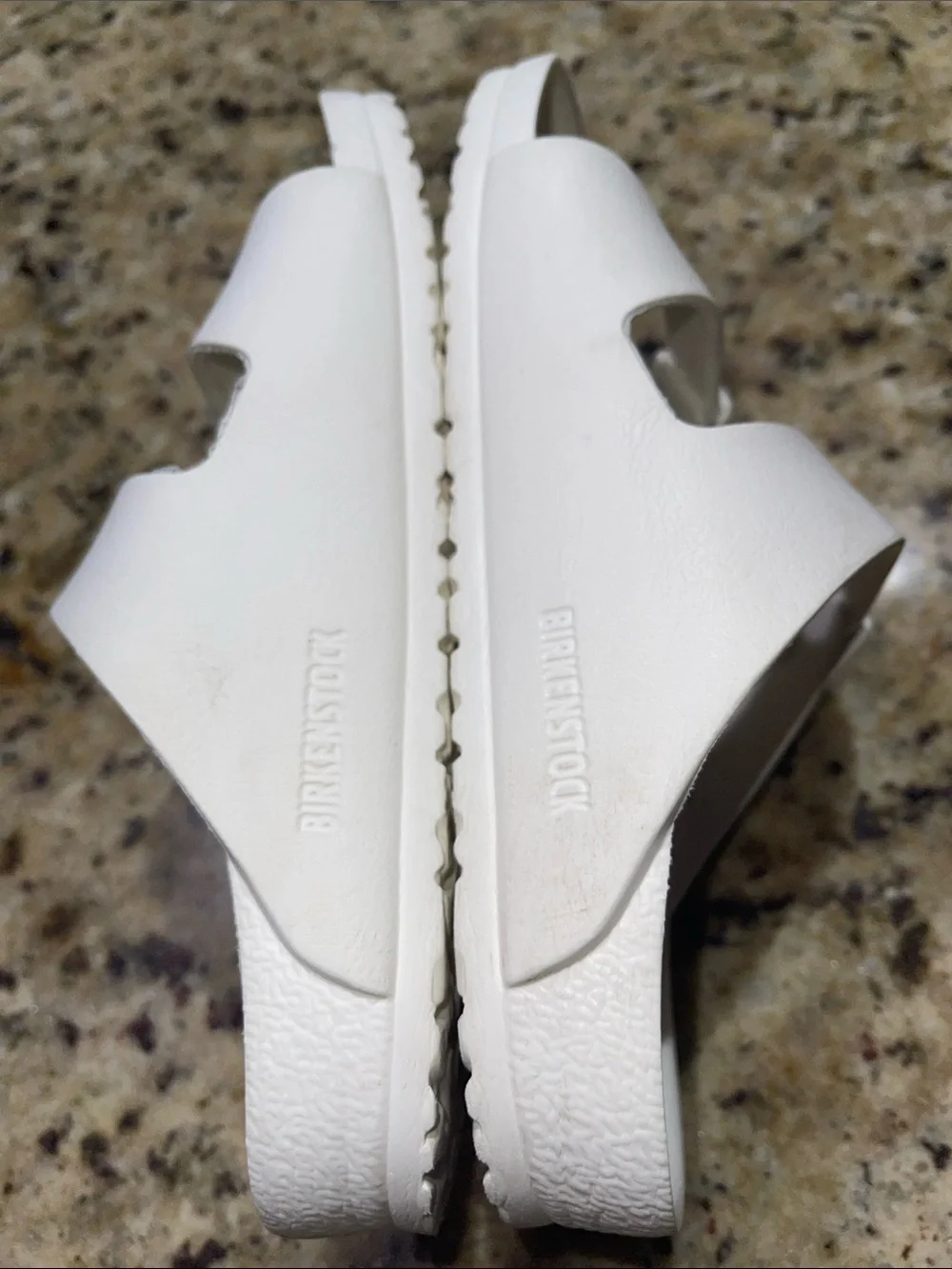 Birkenstock Arizona Kids White Double-Buckle Slide Sandals